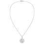 AeraVida Sacred Geometry Lotus Flower of Life Heart Sterling Silver Necklace