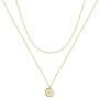 Kyerlyn Layered Initial Necklace 14K Gold Plated Dainty Round Disc Engraved Name Personalized Alphabet Pendant Choker Necklace Fashion Jewelry Gift for Women Girls