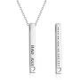 Sterling Silver Morse Code Necklace, Secret Message Jewelry Gifts for Women