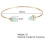 Chrontier Women Girls Boho Style Inspirational Bracelet Set Quote Engraved Multi-Layer Stackable Open Cuff Bangle Bracelets Friend Sister Gift Birthday Gold Plated Love Knot Triangle