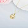 14K Solid Gold Unicorn Necklace Unicorn Jewelry for Girls Women Dainty Pendant Necklace Yellow Gold 18''