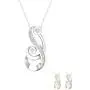 IGI Certified 1/6Ct TDW Diamond Sterling Silver Two Stone Pendant Necklace For Women.