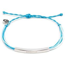 Tally Puppy Breathe Engraved Stainless Steel String Bracelet With Little Paw Print Charm Encouragement Gifts For Women Dog Jewelry For Women Mantra Bracelets Women Adjustable Bracelet Waterproof
