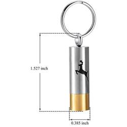 Deer Cylinder Cremation Jewelry for Ashes Stainless Steel Keepsake Pendant Memorial Jewelry Keepsake Ashes Holder Urn Necklace for Men Women