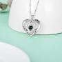 925 Sterling Silver I Love You 100 Languages Necklace I Love You Forever Infinity Heart Mom Sunflower Projection Pendant Necklace for Women Mothers Day Gift