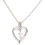 Girls Sterling Silver First Communion''Dancing Cross'' Heart Necklace Girls Sterling Silver First Communion''Dancing Cross'' Heart Necklace