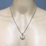 Peace Sign Jewelry Hippie Reggae Disco 70s Fashion Peace Symbol protection Amulet Pewter Pendant Necklace Charm Mens Womens Girls Boys Unisex for men women girls boys gay w Silver Ball Chain