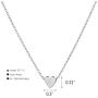 Heart Initial Necklace for Women, Tiny Silver Alphabet Letter Necklace Personalized Jewelry Gifts