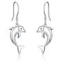 Sterling Silver Cat Earrings,Dolphin Earrings,Fishbone Earrings,Hippocampus Earrings for Women
