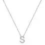 MONOOC Cubic Zirconia Initial Necklace, 14K White Gold Plated CZ Initial Letter Necklaces Dainty Simulated Diamond Gold Alphabet Pendant Womens Monogram Necklace Initial Jewelry Gifts for Women Girls
