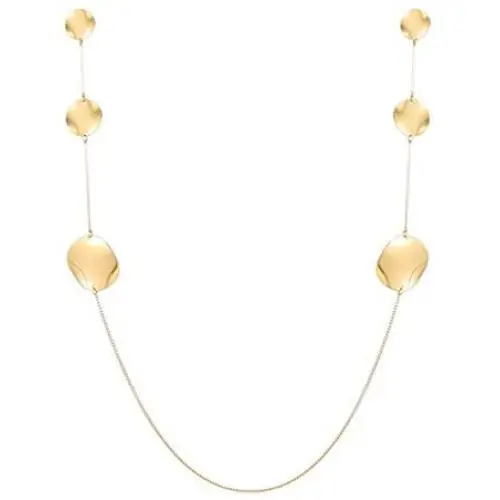 Long Gold Earrings - Drop Earrings Vintage One-piece Earrings and Necklace, Long Conjoined Halter Dangle Earrings for Women and Girls
