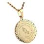 Fuqimanman2020 Bible Verse Prayer Necklace Christian Jewelry Gold Stainless Steel Praying Hands Coin Medal Pendant | Silver Gold