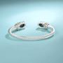 UNY Stainless Steel Cuff Bangles Crystal Mosaic Bracelet Bangle for Women Fashion Jewelry BR75854