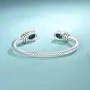 UNY Stainless Steel Cuff Bangles Crystal Mosaic Bracelet Bangle for Women Fashion Jewelry BR75854