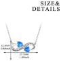 YFN Sister Gifts from Sister, Sterling Silver Always My Sister Forever My Friend Sister Pendant Necklace Jewelry, Birthday Jewelry Gift Necklaces for Sisters (Blue)