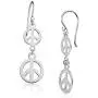 Big Apple Hoops - Mothers Day Jewelry Lightweight Double Peace Sign Drop Dangle Earrings Made from Real Solid 925 Sterling Silver in 3 Color Rose, Silver or Gold with Protective Electrocoated Finish for Anti-Tarnish Big Apple Hoops - Mothers Day Jewelry Lightweight Double Peace Sign Drop Dangle Earrings Made from Real Solid 925 Sterling Silver in 3 Color Rose, Silver or Gold with Protective Electrocoated Finish for Anti-Tarnish
