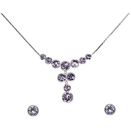 Faship Gorgeous Rhinestone Crystal Floral Necklace Earrings Set Faship Gorgeous Rhinestone Crystal Floral Necklace Earrings Set