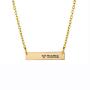 Luxcastle Mother Bar Necklace Mama Lovely Pendant Necklace Gold Chain for Women Mom Birthday Gift Mother Day