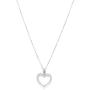 Quality Jewels 1/2 Carat Diamond Heart Pendant Necklace, 925 Sterling Silver Heart Necklace for Women and Girls, 18'' Adjustable Cable Chain