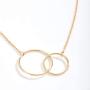 Mother Daughter Gift Necklace, Mothers Day Gift, Gifts for Mom, Mom Necklace, 2 Interlocking Circles (gold-plated-brass, NA)