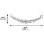 Vanbelle Sterling Silver Jewelry Curved Bar Pendant Necklace with Cubic Zirconia Stones and Rhodium Plated for Women and Girls Vanbelle Sterling Silver Jewelry Curved Bar Pendant Necklace with Cubic Zirconia Stones and Rhodium Plated for Women and Girls