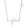 Zillaly 18K Gold Silver Rose Gold Plated Stainless Steel ECG Heartbeat Love ECG Necklace Female Jewelry Zillaly 18K Gold Silver Rose Gold Plated Stainless Steel ECG Heartbeat Love ECG Necklace Female Jewelry