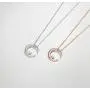 Agvana 18K Solid Rose Gold Diamond Moon Heart Dainty Pendant Necklace Fine Jewelry Anniversary Birthday Valentines Day Gifts for Women Teen Girls Sister Lover Wife, 16+2 Inch Extender