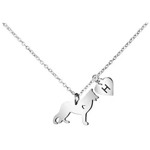 Joycuff German Shepherd Necklace Cute Dainty Delicate Unique Personalized Birthday Gifts for Dog Lover Silver Stainless Steel Jewelry Joycuff German Shepherd Necklace Cute Dainty Delicate Unique Personalized Birthday Gifts for Dog Lover Silver Stainless Steel Jewelry