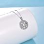 YFN Sterling Silver Pentagram Pentacle Necklace Celtic Star Moon Pendant Wiccan Jewelry Gifts for Women Men