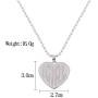 2Pcs Igirl Necklace Earrings for Women, Hip Hop Heart Pendant Necklace and Stainless Steel Stud Earrings Y2K Jewelry