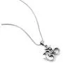 Sterling Silver 19 mm Aum Om Ohm Sanskrit Symbol Yoga Charm Pendant Necklace 18