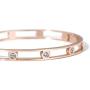 Allen&Danmi AD Jewelry Rose Gold/Gold/White Gold Bangle Bracelet Elegant CZ Stone Stanless Steel Hollow Out for Women Mother’s Day