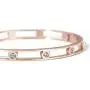 Allen&Danmi AD Jewelry Rose Gold/Gold/White Gold Bangle Bracelet Elegant CZ Stone Stanless Steel Hollow Out for Women Mother’s Day