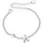 SILVER MOUNTAIN S925 Sterling Silver Jewelry Flower Charm with Freshwater Cultured Pearl Adjustable Chain Link Bracelet Gift For Teen Girls, Little Girls, Children
