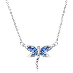 Dragonfly Gifts - Sterling Silver Dreamy Dragonfly Necklace - Dragonfly Jewelry Gifts for Her