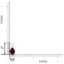 January Birthstone - V-Bale Pear-Shaped Garnet Solitaire Pendant Necklace in Silver (7x5mm Garnet)
