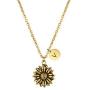 Joycuff Sunflower Necklaces for Women with Initial Charm Jewelry Gifts for Teen Girls Alphabet A to Z