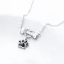 925 Sterling Silver Cute Paw Print Pendant Necklace for Women 925 Sterling Silver Cute Paw Print Pendant Necklace for Women