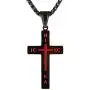 HZMAN Stainless Steel Russian Orthodox Cross Pendant Necklace for Men Women, NIKA, ICXC