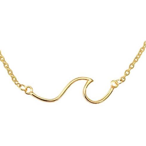 Altitude Boutique Line Ocean Wave Necklace Ocean Sea Jewelry