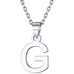 ChicSilver Initial Necklace 925 Sterling Silver Dainty Small Letter Pendant Personalized 26 Alphabet Necklace for Women, 18 Inch Chain (with Gift Box)