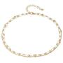 Fettero Dainty Layered Gold Chocker Handmade Beads 14K Gold Fill Heart White Opal Necklace