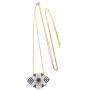 Gold Evil Eye Lariat Necklace for Women 18K Gold Plated Sliding Adjustable Chain Novel Jewelry