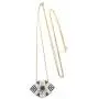 Gold Evil Eye Lariat Necklace for Women 18K Gold Plated Sliding Adjustable Chain Novel Jewelry