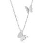 SHERLOVE 14K Gold/Sterling Silver Plated Butterfly Necklace Simple Dainty Pendant Necklace Trendy Jewelry for Women Teen Girls