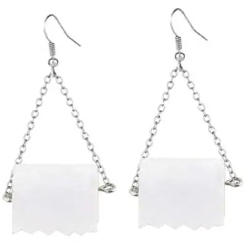 ROSTIVO Toilet Paper Earrings for Women and Girls Novelty Dangle Earrings Toilet Paper Earrings Gag Gift 2020 ROSTIVO Toilet Paper Earrings for Women and Girls Novelty Dangle Earrings Toilet Paper Earrings Gag Gift 2020