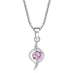 TENGTEGNFIT Cube Zircon Dangle Drop Earrings Sterling Silver Chain Pendant Necklace Jewelry Sets for Women Girls, Gift Box