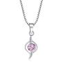 TENGTEGNFIT Cube Zircon Dangle Drop Earrings Sterling Silver Chain Pendant Necklace Jewelry Sets for Women Girls, Gift Box