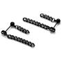 Fusamk Punk Rock Stainless Steel Long Chain Stud Earrings Drop Dangle Earrings
