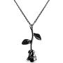 Rosa Vila 3D Rose Necklace, Romantic Rose Gifts For Women, Flower Pendant Necklace, Beauty And The Beast Jewelry, Rose Jewelry, Rose Pendant Necklace In Gold, Silver, Rose Gold, Or Carbon Black
